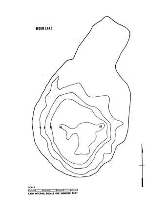 Bathymetric contour maps of lakes near Lupin mine, Nunavut. Grid