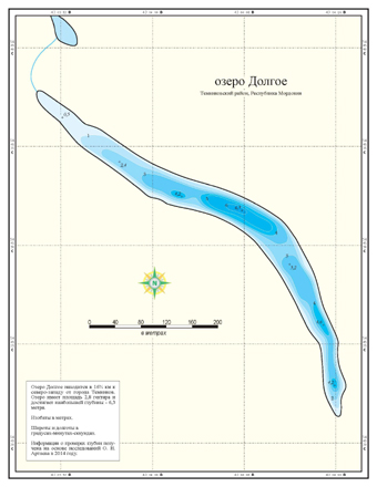 Озеро долгое карта глубин
